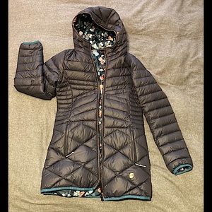 Reversible quilted puffer coat